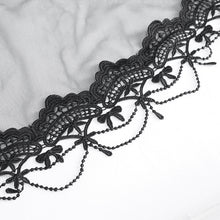 Load image into Gallery viewer, EAS016 Black beaded and diamond big flower veil