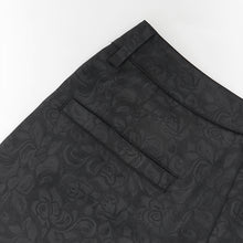 Load image into Gallery viewer, PT275 Soft Dark-patterned rose woven trousers