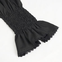 Load image into Gallery viewer, SHT10401 Black Chiffon pleated Lace Stand Collar Men's Shirt