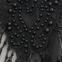 Load image into Gallery viewer, AS206 Lace fringe beaded gothic men bow tie
