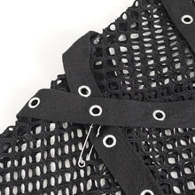 Load image into Gallery viewer, PT235 side hollow out rhombus mesh and herringbone pattern decoration Suspender trousers