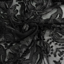 Load image into Gallery viewer, ECA012 Embroidered Lace Net Hooded Shawl