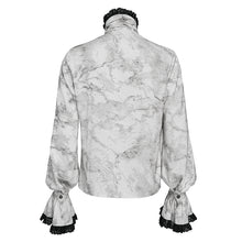 Load image into Gallery viewer, SHT15602 Grey Two-Tone Textured Woven Gothic Shirts with Bow Tie