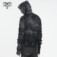 Load image into Gallery viewer, TT275 Punk tie-dyed hooded big ripped men's T-shirt