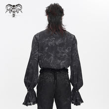 Load image into Gallery viewer, SHT15601 Two-Tone Textured Woven Gothic Shirts with Bow Tie