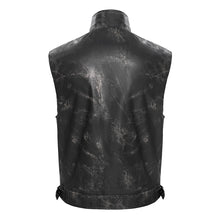 Load image into Gallery viewer, WT096 Punk two-tone faux leather vest