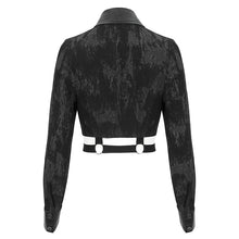 Load image into Gallery viewer, SHT107 Leather paneled rivets studded shirt