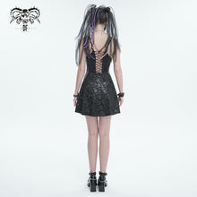 Load image into Gallery viewer, SKT173 Pentagram Printed Hollow Out Lace up Suspender Skirt