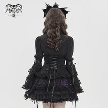 Load image into Gallery viewer, SHT152 Gothic Striped Ruffled Shirt with Flared Sleeves
