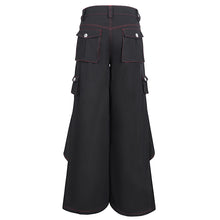Load image into Gallery viewer, PT245 Twill material contrasting red thick thread wide leg men's pants