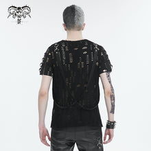 Load image into Gallery viewer, TT247 Ripped Knit Diamond Mesh Oversized Men's T-Shirt