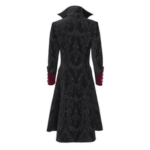 Load image into Gallery viewer, CT27002 Gothic pattern velvet long coat with multiple straps at the center front