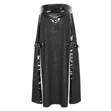 Load image into Gallery viewer, SKT187 glued cross pattern stitching leather men's kilt