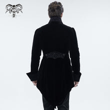 Load image into Gallery viewer, CT02201 western fashion gothic embroidered collar black men velveteen Tuxedo