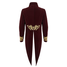 Load image into Gallery viewer, CT20802 wine Embroidered Stand Collar Tuxedo Men's Dress Jacket