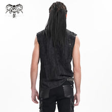 Load image into Gallery viewer, WT088 Punk ripped woven vest