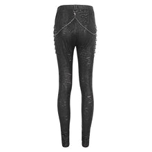 Load image into Gallery viewer, PT239 Punk Irregular Semi-perspective Knit Women's Trousers