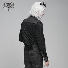 Load image into Gallery viewer, SHT149 Embossed Velvet Gothic Long Sleeve Shirt