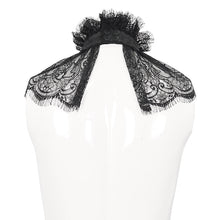 Load image into Gallery viewer, AS15401 Black Gothic Court Style Cameo Lace Bow Tie