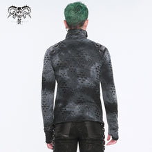 Load image into Gallery viewer, TT261 Punk Tie Dye Turtle Neck Long Sleeve T-Shirt