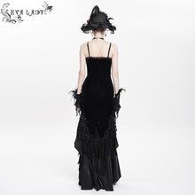 Load image into Gallery viewer, ESKT06301 Gothic fishtail dress with suspenders