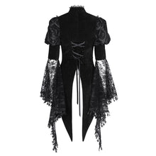 Load image into Gallery viewer, ECT01701 BLACK hollowed-out chest halter neck long sleeves and swallowtail hem short jacket