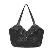 Load image into Gallery viewer, AS310 Foil-stamped twill punk handbag with bat-wing hem