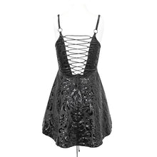 Load image into Gallery viewer, SKT173 Pentagram Printed Hollow Out Lace up Suspender Skirt