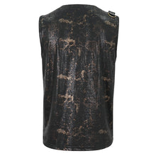 Load image into Gallery viewer, TT250 Bronze gold Stamping Sleeveless Men's Knitted T-Shirt
