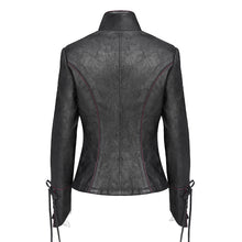 Load image into Gallery viewer, CT26301 Pleated Faux Leather Punk Jacket
