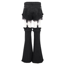 Load image into Gallery viewer, PT206 Detachable brushed twill bootcut trousers