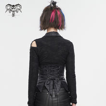 Load image into Gallery viewer, WT077 Punk crackled faux leather halter neck backless vest