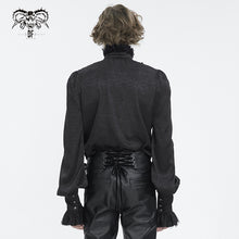 Load image into Gallery viewer, SHT116 High collar jacquard chiffon men shirt