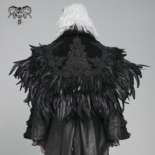 Load image into Gallery viewer, CA055 Gothic peak collar feather short cloak