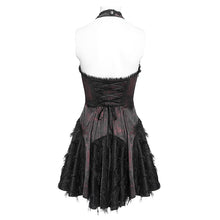 Load image into Gallery viewer, SKT25402 Dark Red Jacquard Rose Pattern Woven Gothic Lolita Dress