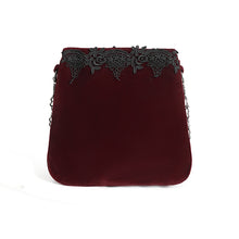 Load image into Gallery viewer, AS18002 wine Gothic Velveteen Women's handbag