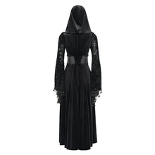 Load image into Gallery viewer, CT26001 Gothic shiny velvet halterneck hooded jacket