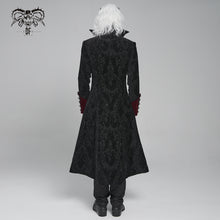 Load image into Gallery viewer, CT27002 Gothic pattern velvet long coat with multiple straps at the center front