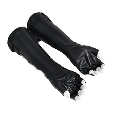 Load image into Gallery viewer, GE047 Super-Stretch Faux Leather Punk Mid-Length Gloves