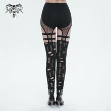Load image into Gallery viewer, PT211 Ripped Knit Big Hole Mesh Leggings
