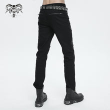 Load image into Gallery viewer, PT215 Punk Twill decorative Faux Leather Leg Loop Trousers