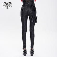 Load image into Gallery viewer, PT280 Stretch snake-print woven punk trousers