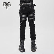 Load image into Gallery viewer, PT285 Punk trousers with hand-painted coffin-shaped thighs