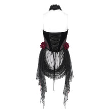 Load image into Gallery viewer, ECST00902 red Heart Shaped Floral Gothic Corset