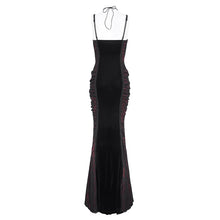 Load image into Gallery viewer, ESKT046 Gothic velvet lace tube top fishtail dress