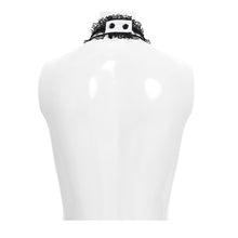 Load image into Gallery viewer, AS27202 White Branch patterned rose mesh gothic bow tie