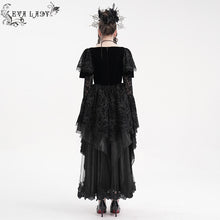 Load image into Gallery viewer, ESKT05201 Chest V-neck long-sleeved jacquard mesh dress