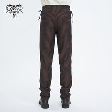 Load image into Gallery viewer, PT24802 COFFEE Steampunk striped suit trousers
