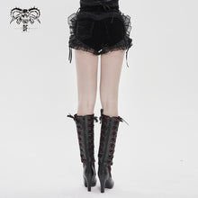 Load image into Gallery viewer, PT291 Heart-Shaped Velvet Gothic Hot Pants
