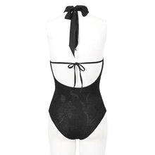 Load image into Gallery viewer, SST023 Bow Tie Halter Neck One-Piece Swimsuit
